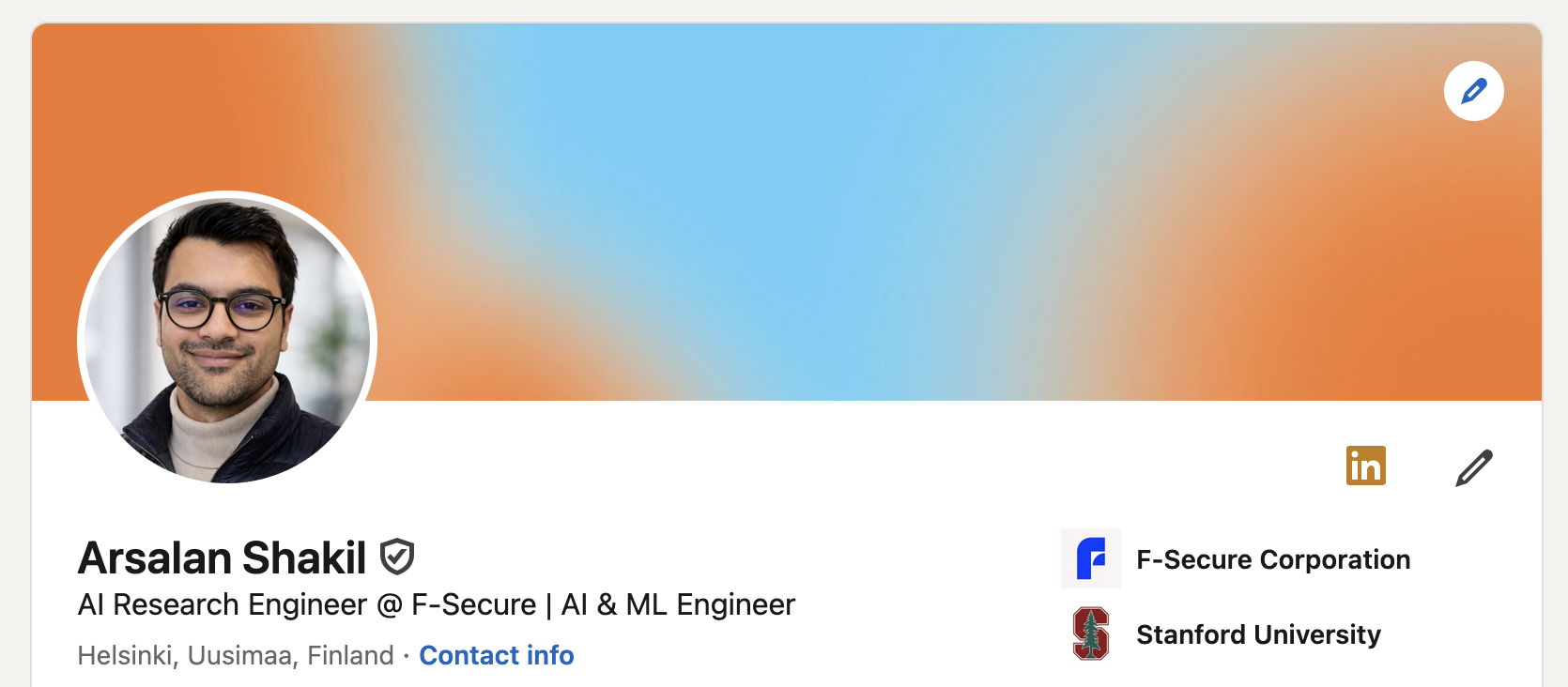 Arsalan Shakil — LinkedIn profile